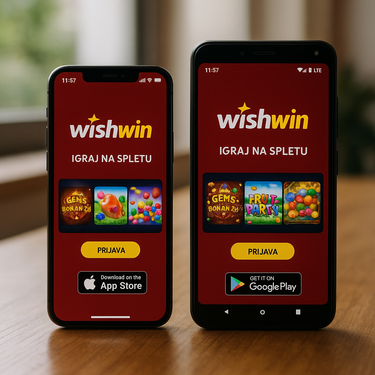 Wishwin Casino - Aplikacije za iOS in Android - Spletni brskalnik